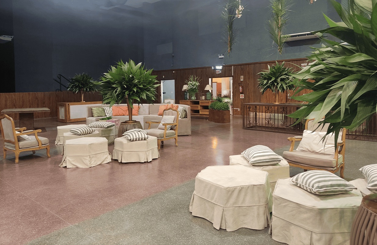 Hall de entrada com lounge